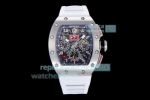 KV Factory Richard Mille RM011 White Rubber Band Automatic Replica Watch